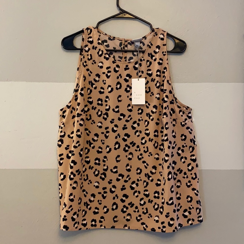 A New Day leopard print sleeveless top, brand new